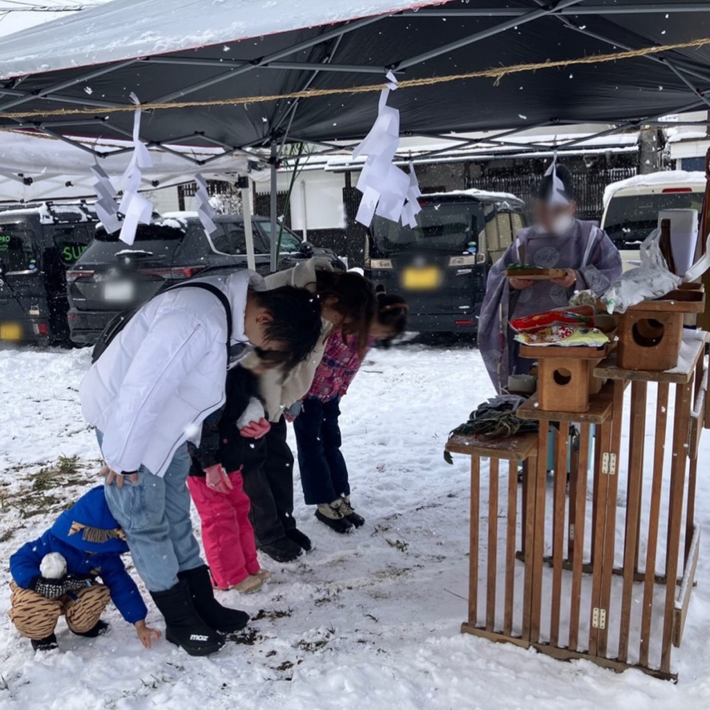 【長野市・千曲市・小布施町】お披露目会開催中/雪景色の地鎮祭